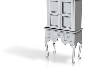 1:48 Queen Anne Highboy Cabinet in Clear Ultra Fine Detail Plastic