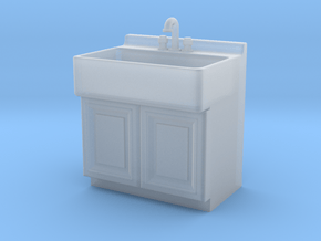1:48 Farmhouse Sink Cabinet in Clear Ultra Fine Detail Plastic