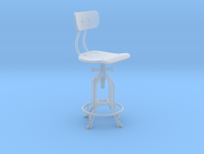 1:24 Industry Stool in Clear Ultra Fine Detail Plastic