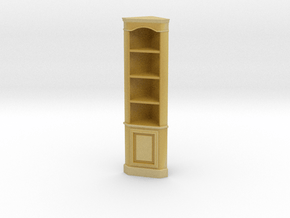 1:24 Corner Cabinet, Tall in Tan Fine Detail Plastic