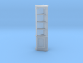1:24 Corner Cabinet, Tall in Clear Ultra Fine Detail Plastic
