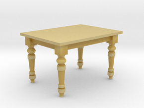 1:24 Farmhouse Dining Table in Tan Fine Detail Plastic