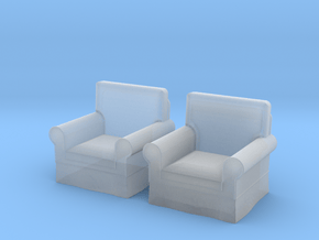 1:48 Modern Armchairs in Clear Ultra Fine Detail Plastic
