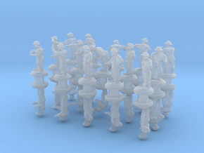1-350 Generic Royal Navy Sailors Set 2 in Clear Ultra Fine Detail Plastic