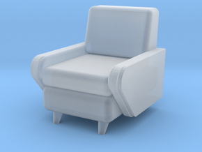 1:48 Moderne Club Chair in Clear Ultra Fine Detail Plastic
