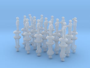 1-350 Generic Royal Navy Officers Set 2 in Clear Ultra Fine Detail Plastic
