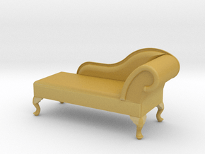 1:48 Queen Anne Chaise (Left Facing) in Tan Fine Detail Plastic