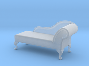 1:48 Queen Anne Chaise (Left Facing) in Clear Ultra Fine Detail Plastic