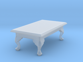 1:48 Queen Anne Coffee Table in Clear Ultra Fine Detail Plastic