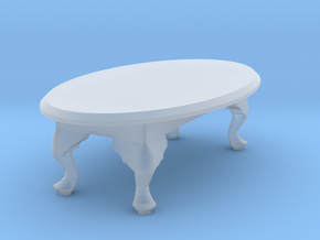 1:48 Queen Anne Coffee Table in Clear Ultra Fine Detail Plastic