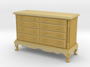 1:48 Queen Anne Double Dresser in Tan Fine Detail Plastic