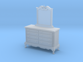1:48 Dresser with Mirror in Clear Ultra Fine Detail Plastic