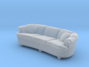 1:48 Curved Sofa in Clear Ultra Fine Detail Plastic
