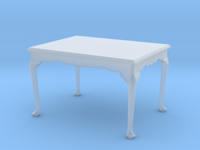 1:48 Queen Anne Dining Table in Clear Ultra Fine Detail Plastic