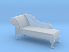 1:48 Queen Anne Chaise (Right-Facing) in Clear Ultra Fine Detail Plastic