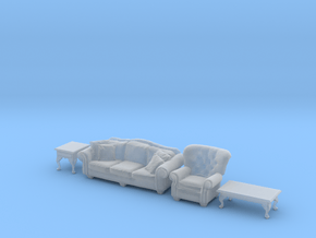 1:35 Living Room Set in Clear Ultra Fine Detail Plastic