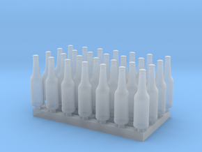 1:35 Beer/Soda Bottle - 28ea in Clear Ultra Fine Detail Plastic