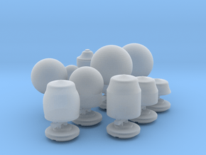 O scale-ish Street Lamps in Clear Ultra Fine Detail Plastic