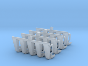 4x5 Sitzbänke  für 1:87 (H0) in Clear Ultra Fine Detail Plastic