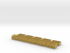 1:35 Bottles and Crates - 140 Bottles/5 Crate in Tan Fine Detail Plastic