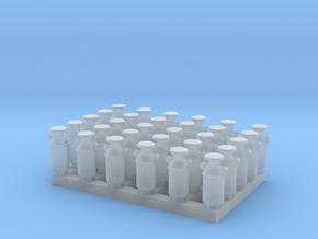 1:160 Milk Cans V2 - 30ea in Clear Ultra Fine Detail Plastic