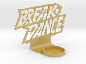 Teelichthalter "Break Dance Logo" - Schatten in Tan Fine Detail Plastic