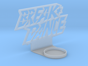 Teelichthalter "Break Dance Logo" - Schatten in Clear Ultra Fine Detail Plastic