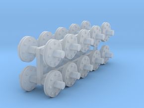 1:48 scale - 6in pipe flanges - Ver3 - 20ea in Clear Ultra Fine Detail Plastic