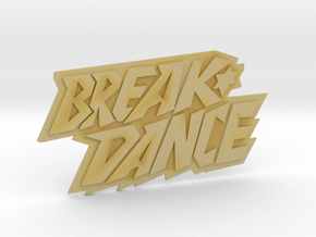 Magnetaufsatz Break Dance Logo  in Tan Fine Detail Plastic