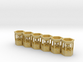 6 Pusher - Maschines for 1:87 (H0 Scale) in Tan Fine Detail Plastic