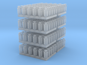 1:160 Milk Cans V2 - 240ea in Clear Ultra Fine Detail Plastic