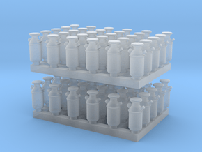 1:160 Milk Cans V2 - 60ea in Clear Ultra Fine Detail Plastic
