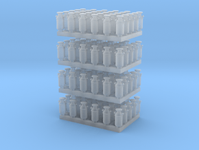 1:160 Milk Cans V2 -120ea in Clear Ultra Fine Detail Plastic