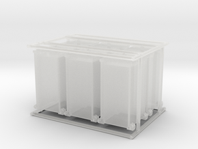 6 x 1/35 IJN Type 93 13mm ammo boxes in Clear Ultra Fine Detail Plastic