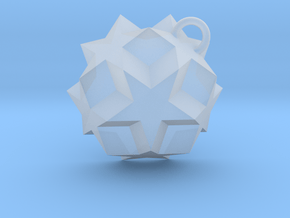 Dodecadodecahedron Charm in Clear Ultra Fine Detail Plastic