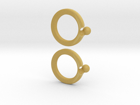 paired-puzzle-ring in Tan Fine Detail Plastic