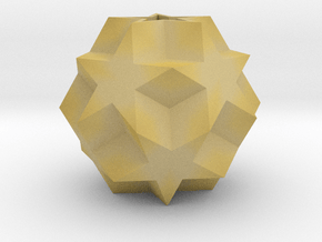 Dodecadodecahedron in Tan Fine Detail Plastic