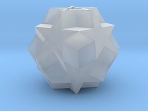 Dodecadodecahedron in Clear Ultra Fine Detail Plastic