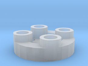 Sewable Disc Button - Base Design in Clear Ultra Fine Detail Plastic