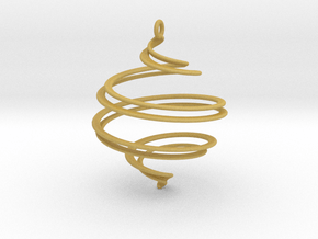 Spiral Ornament 2 in Tan Fine Detail Plastic