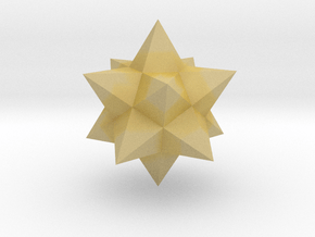 Small stellated dodecahedron in Tan Fine Detail Plastic