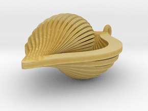 Shell Ornament 2 in Tan Fine Detail Plastic