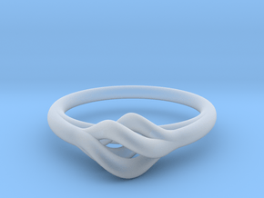 Twist Ring in Clear Ultra Fine Detail Plastic