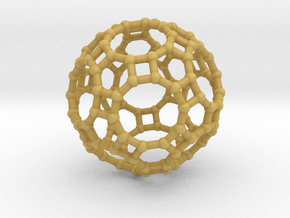 Truncated icosidodecahedron in Tan Fine Detail Plastic