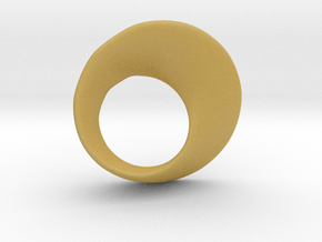 Möbius ring left hand in Tan Fine Detail Plastic