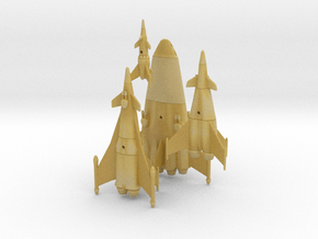 Earth War Rocket Fleet in Tan Fine Detail Plastic
