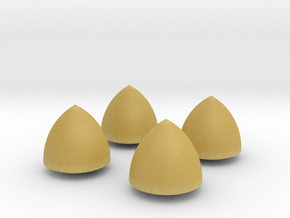 Solid of Constant Width - Set of 4 in Tan Fine Detail Plastic