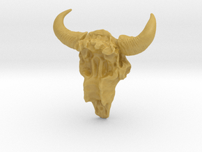 Bison Skull 5.2 cm in Tan Fine Detail Plastic