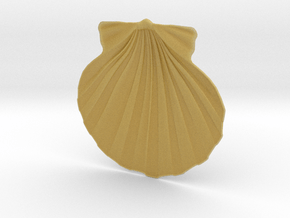 Scallop Shell in Tan Fine Detail Plastic
