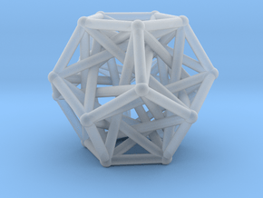 Dodecahedron & 5 tetrahedrons in Clear Ultra Fine Detail Plastic